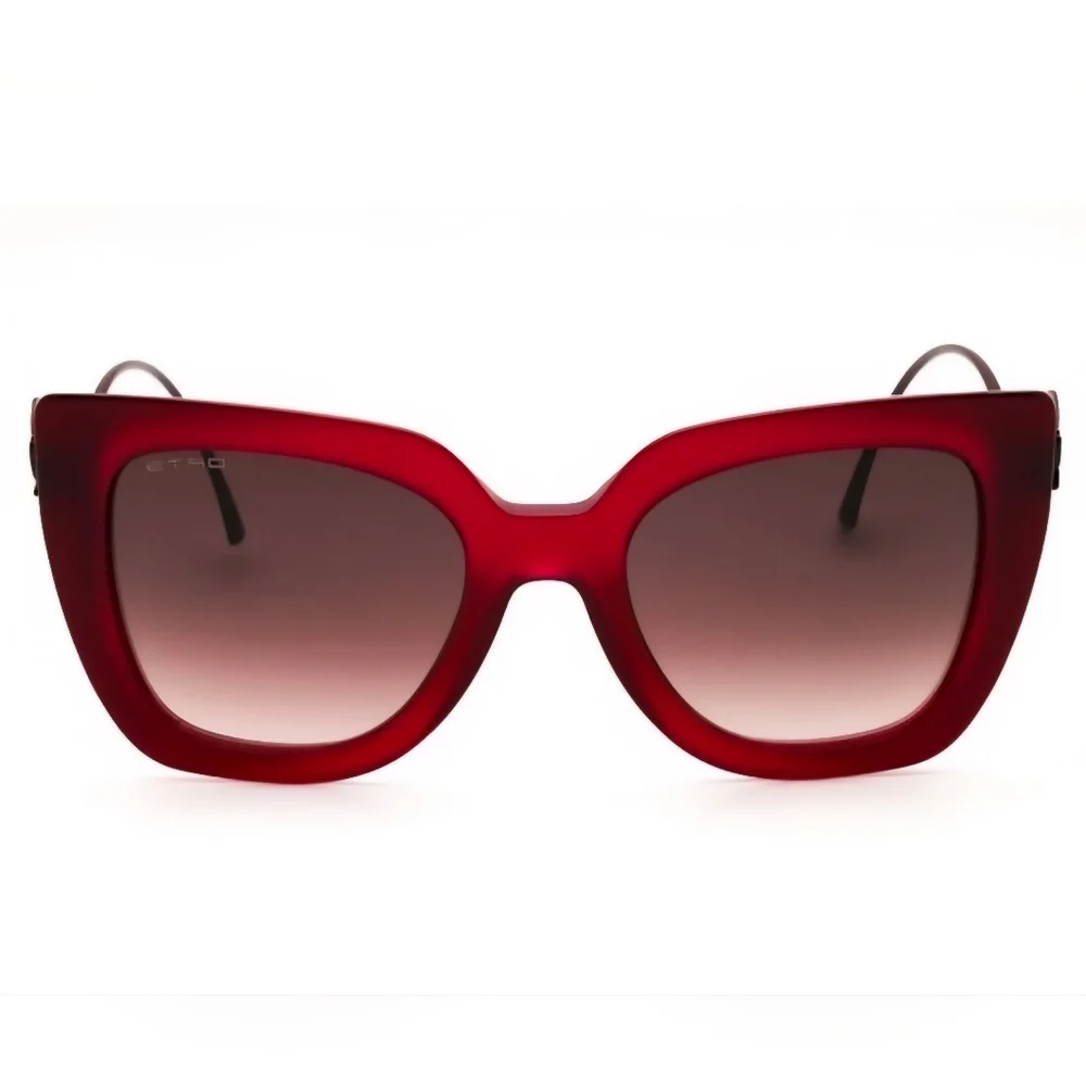 ETRO 0040/S Women's Oversized Cateye Burgundy Sunglasses - Picture 1 of 6